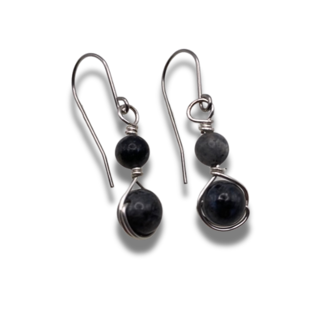Larvikite Earrings