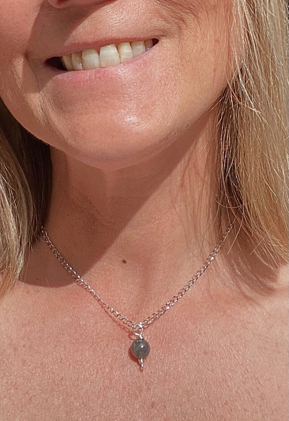 Labradorite Drop Necklace | Strength & Protection